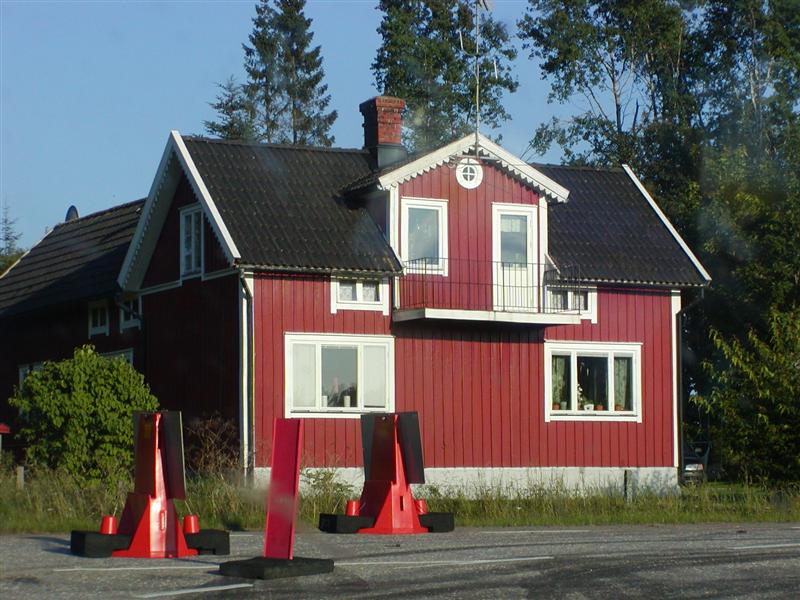 A typical Swedish wooden house in central Sweden.